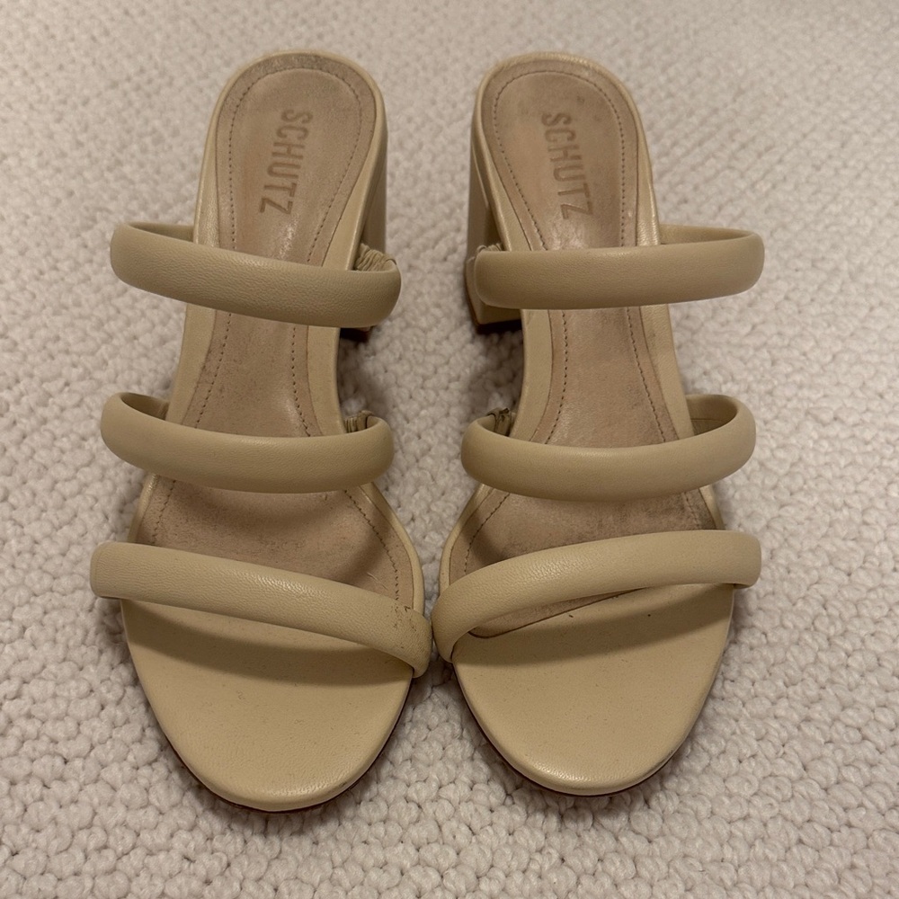 Schutz Women's Tan Heeled Sandals